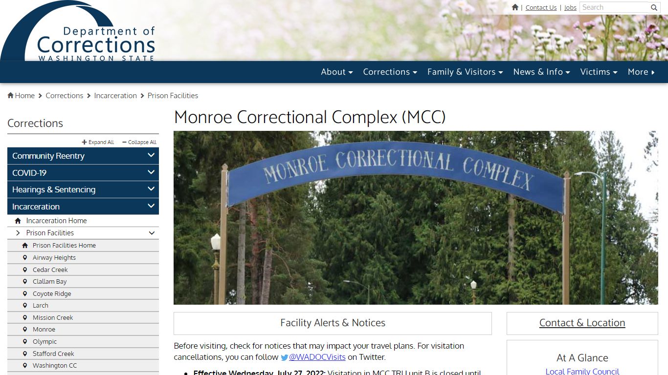 Monroe Correctional Complex (MCC) | Washington State ...