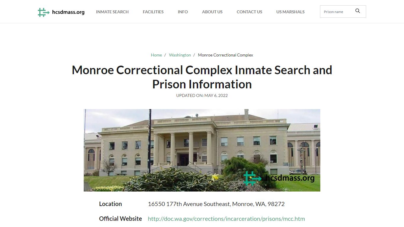 Monroe Correctional Complex Inmate Search, Visitation ...